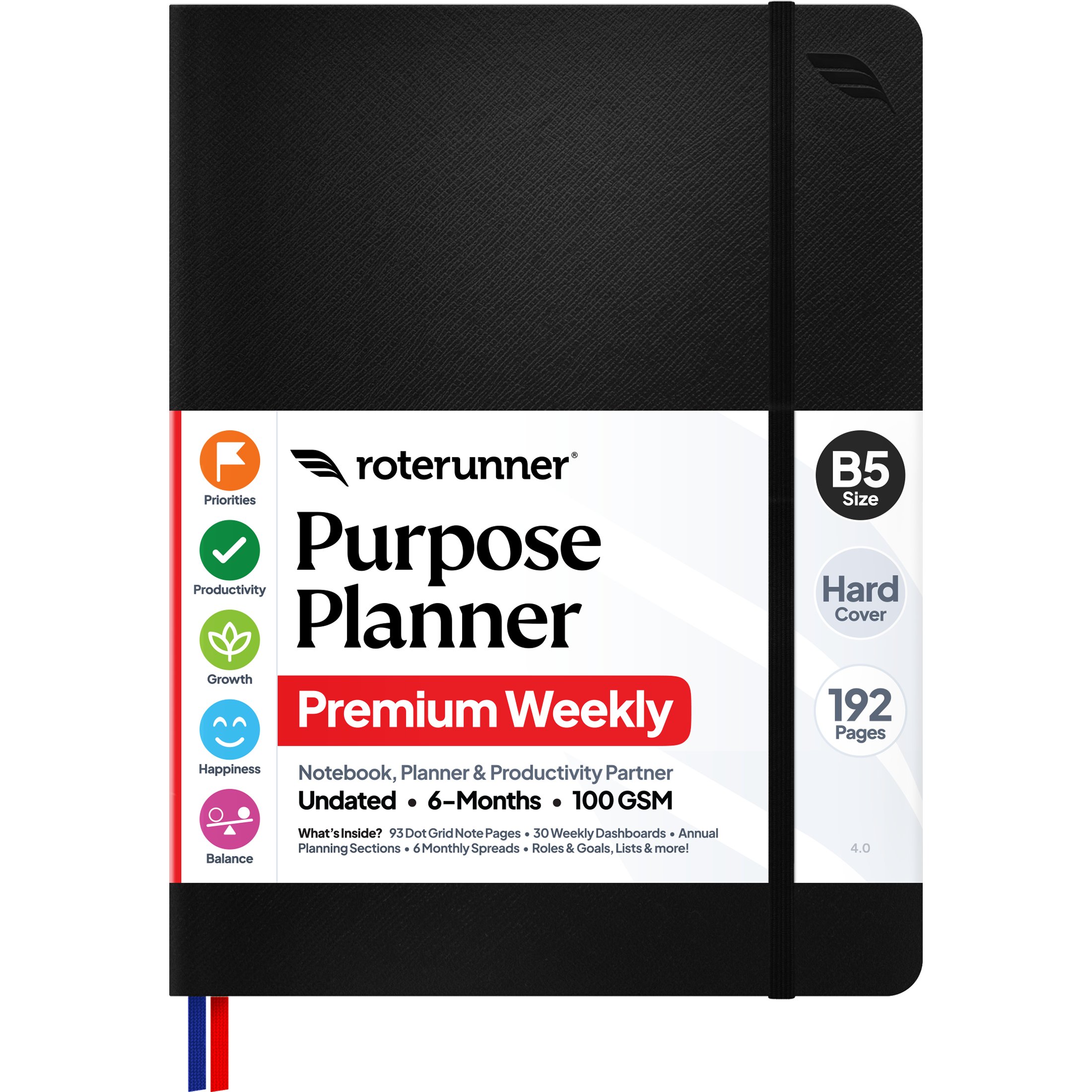 Purpose Planner B5 6M - #cover_hard #color_black