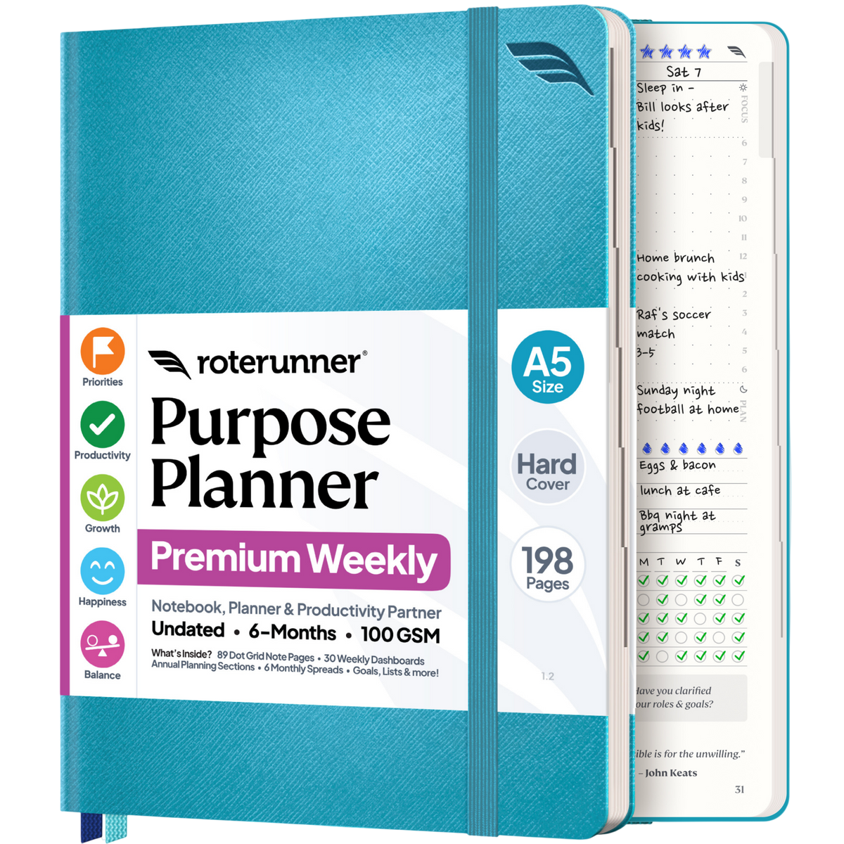 Purpose Planner A5 6M - #cover_hard #color_teal