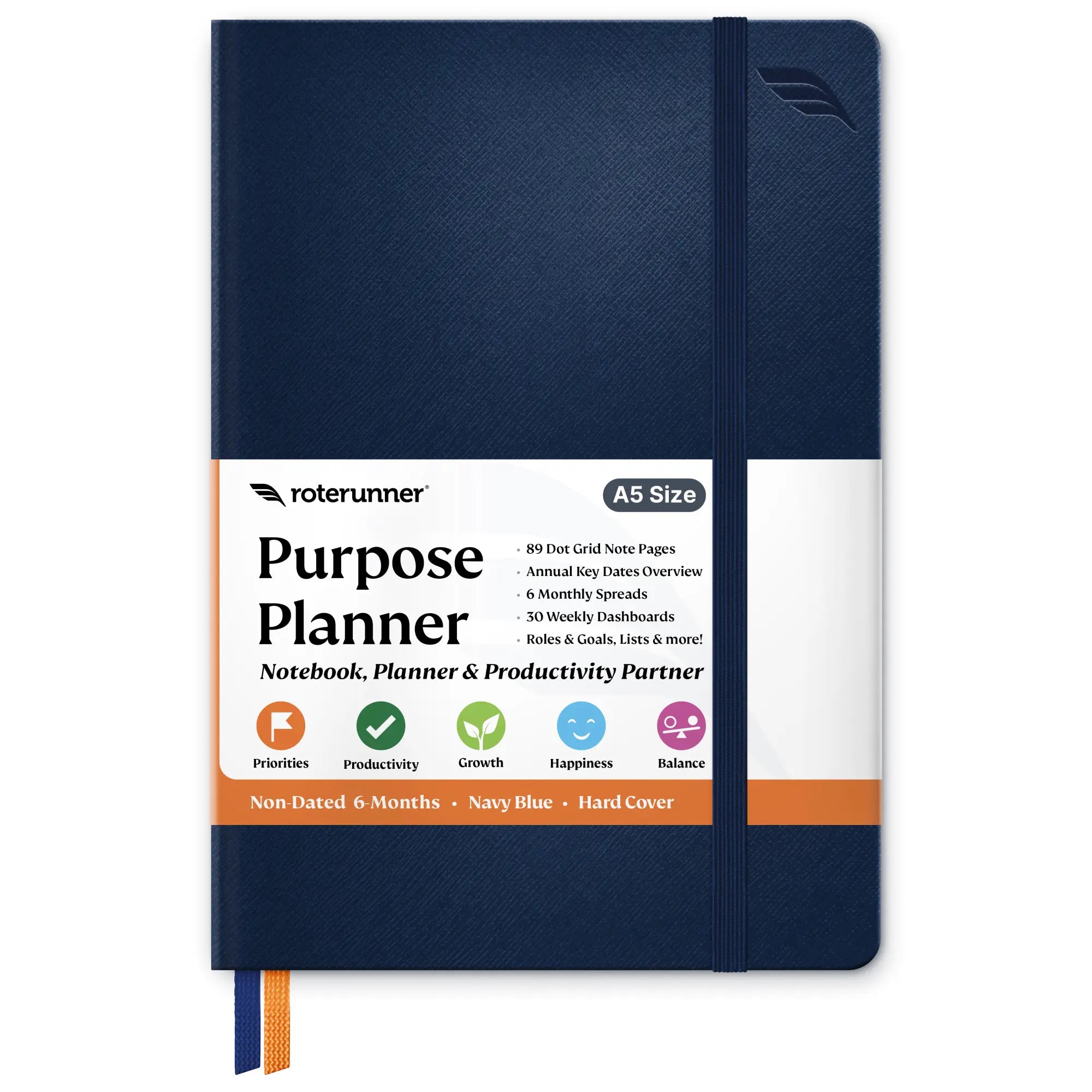 Purpose Planner A5 - #cover_hard #color_navy