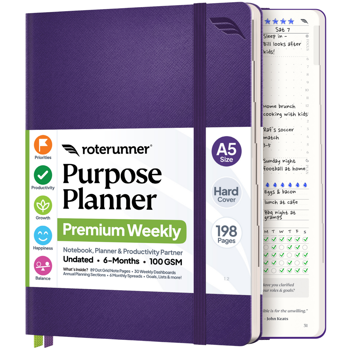Purpose Planner A5 6M - #cover_hard #color_purple