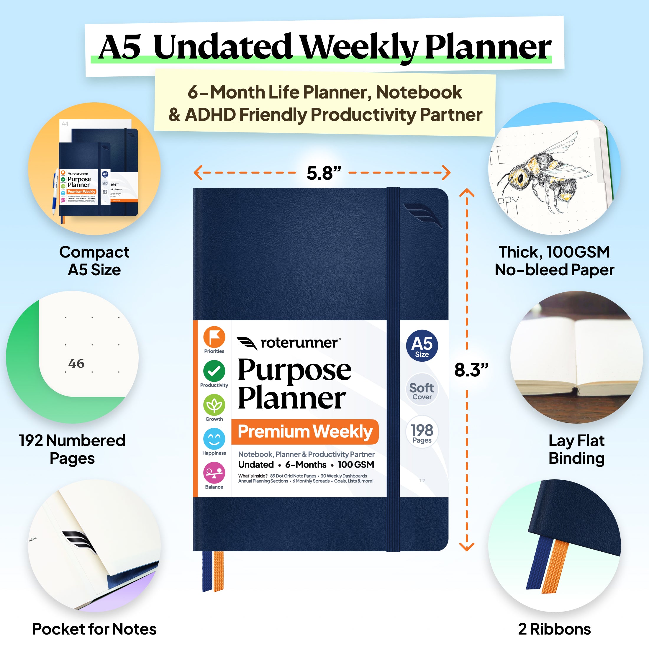 Purpose Planner B5 - 6 Month Edition