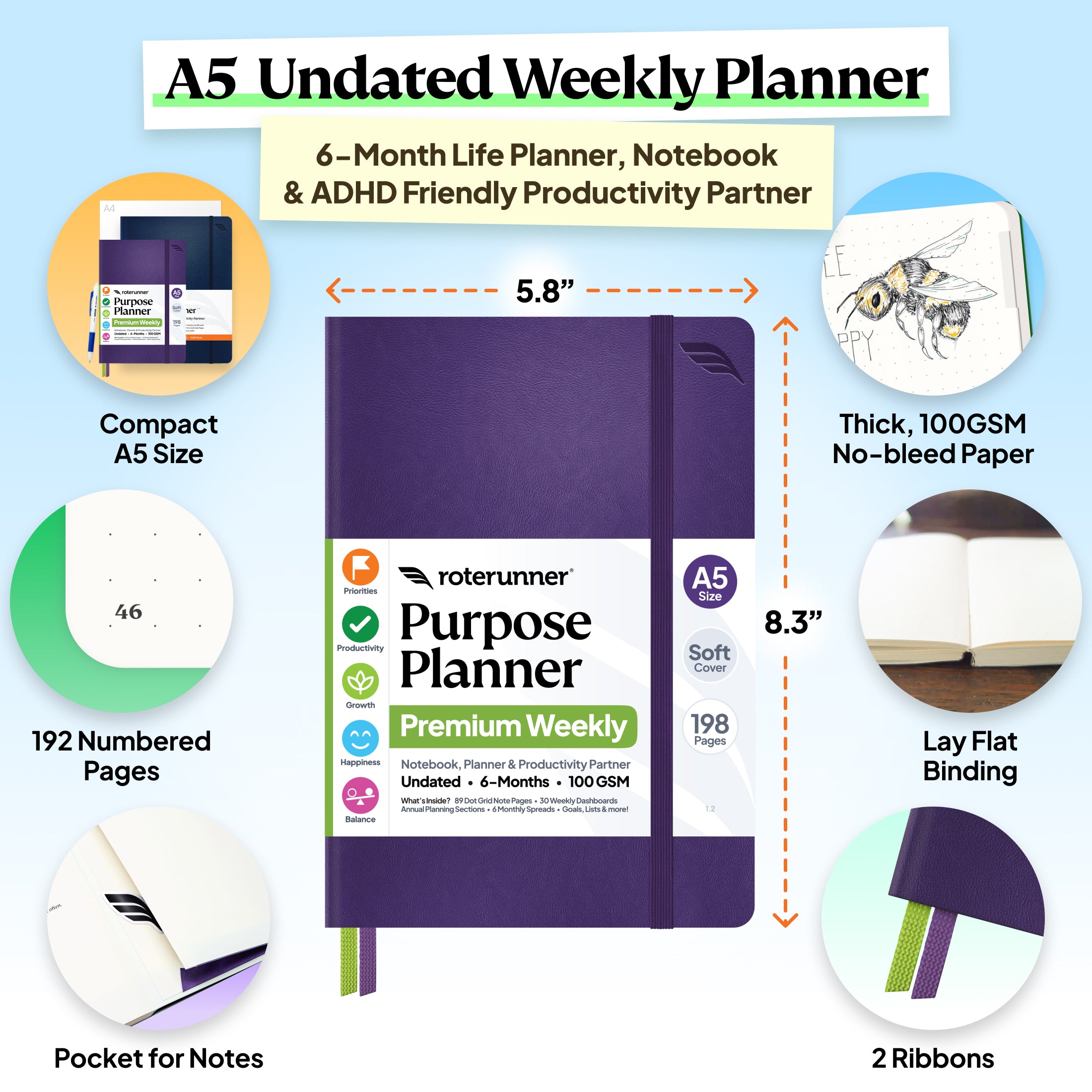 Purpose Planner A5 - 6 Month Edition