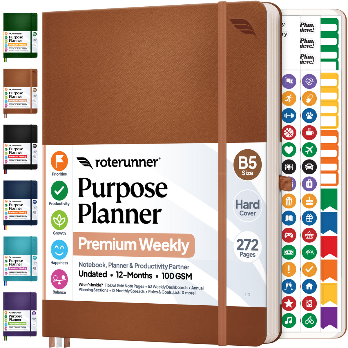 Purpose Planner B5 12M - #cover_hard #color_tan