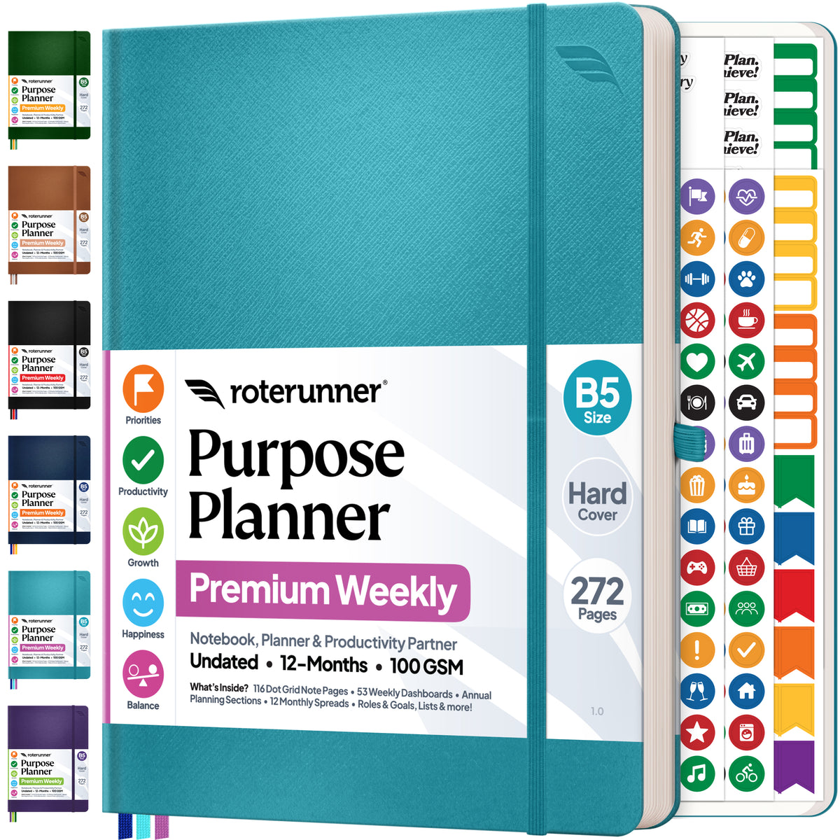 Purpose Planner B5 12M - #cover_hard #color_teal