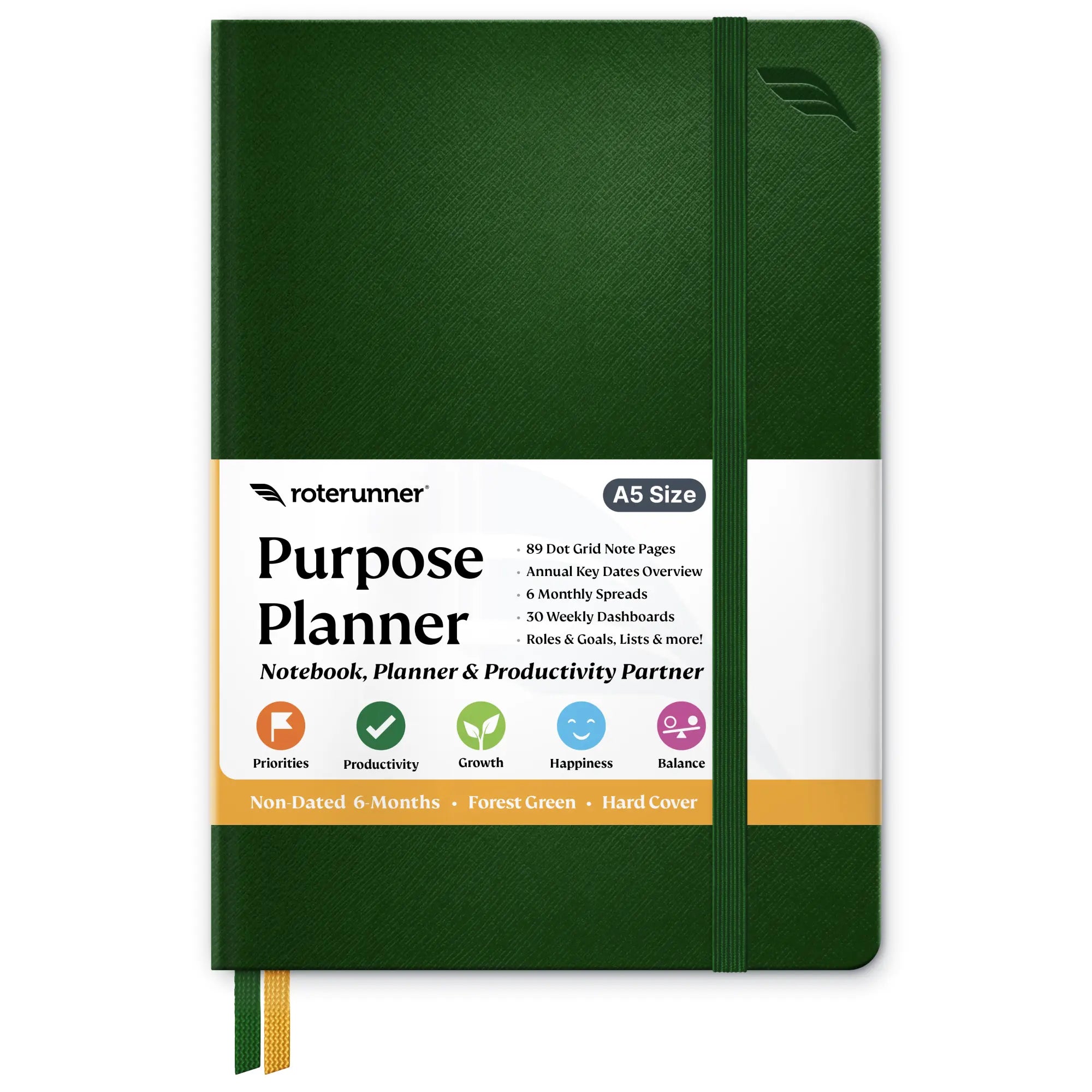 Purpose Planner A5 - #cover_hard #color_green