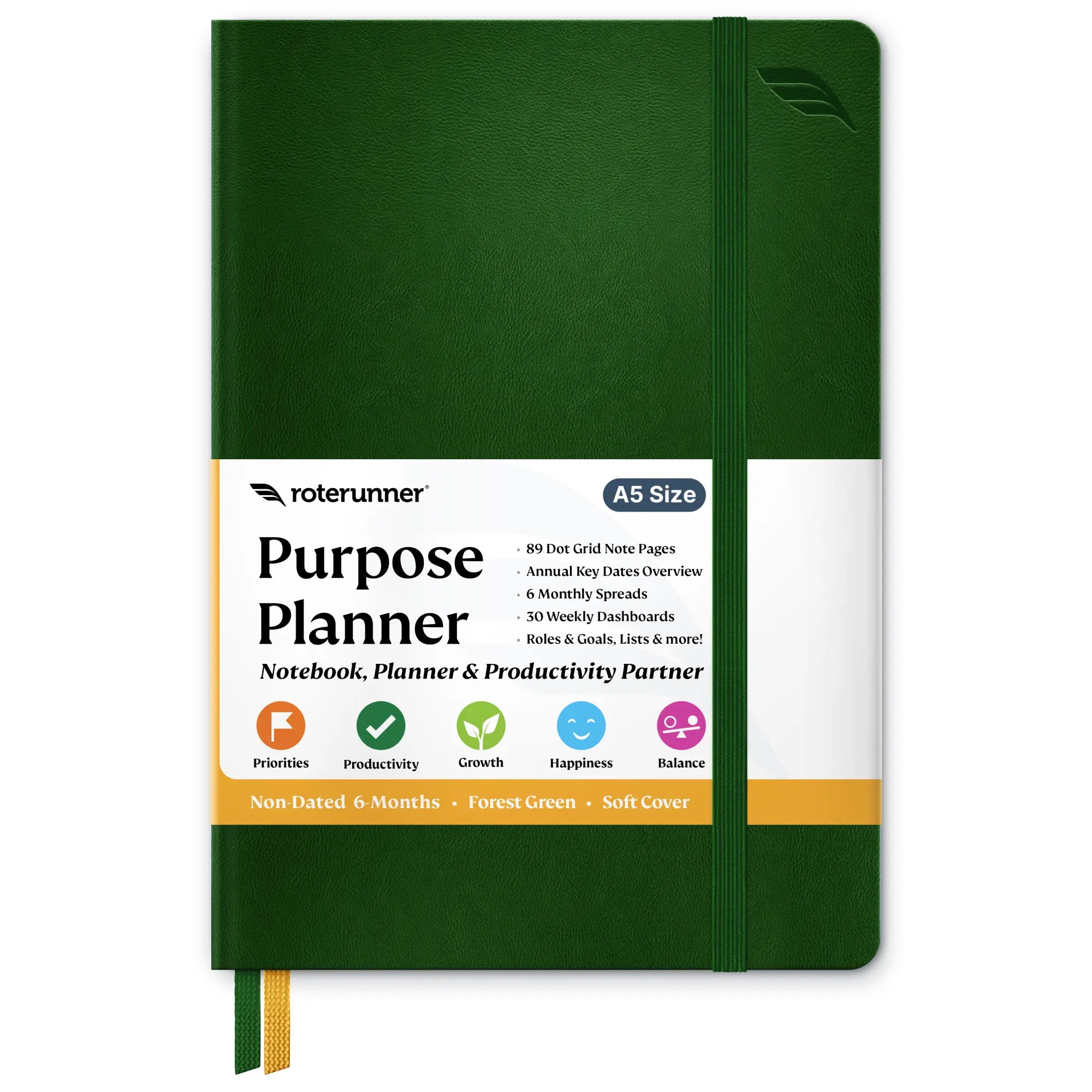 Purpose Planner A5 - #cover_soft #color_green