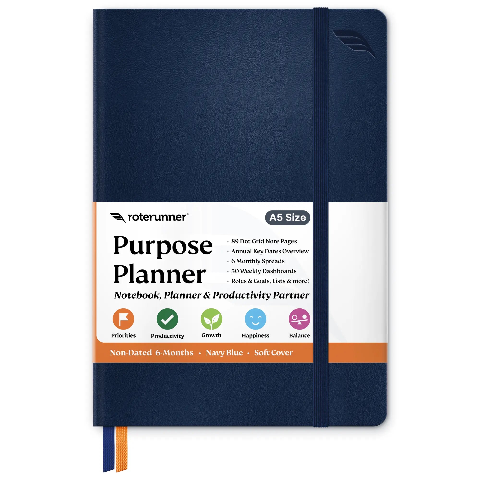 Purpose Planner A5 - #cover_soft #color_navy