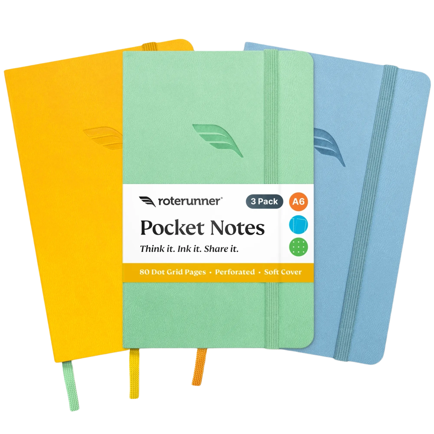 A6 Pocket Notes 3 Pack