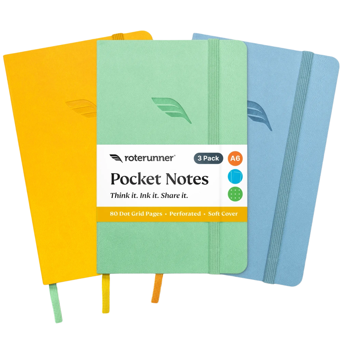 A6 Pocket Notes 3 Pack