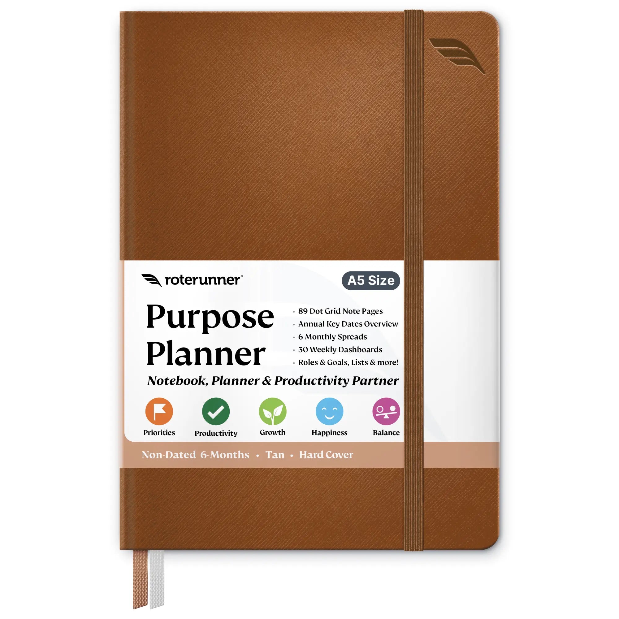 Purpose Planner A5 - #cover_hard #color_tan