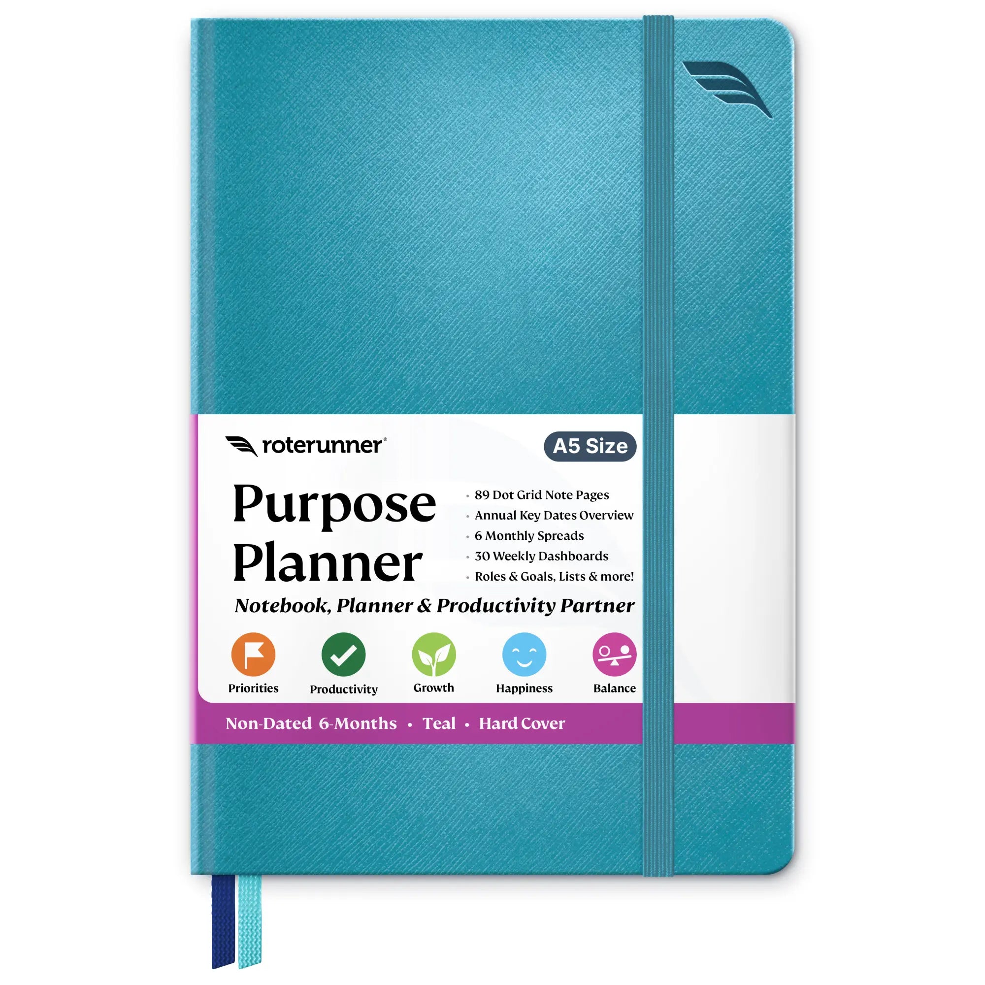 Purpose Planner A5 - #cover_hard #color_teal