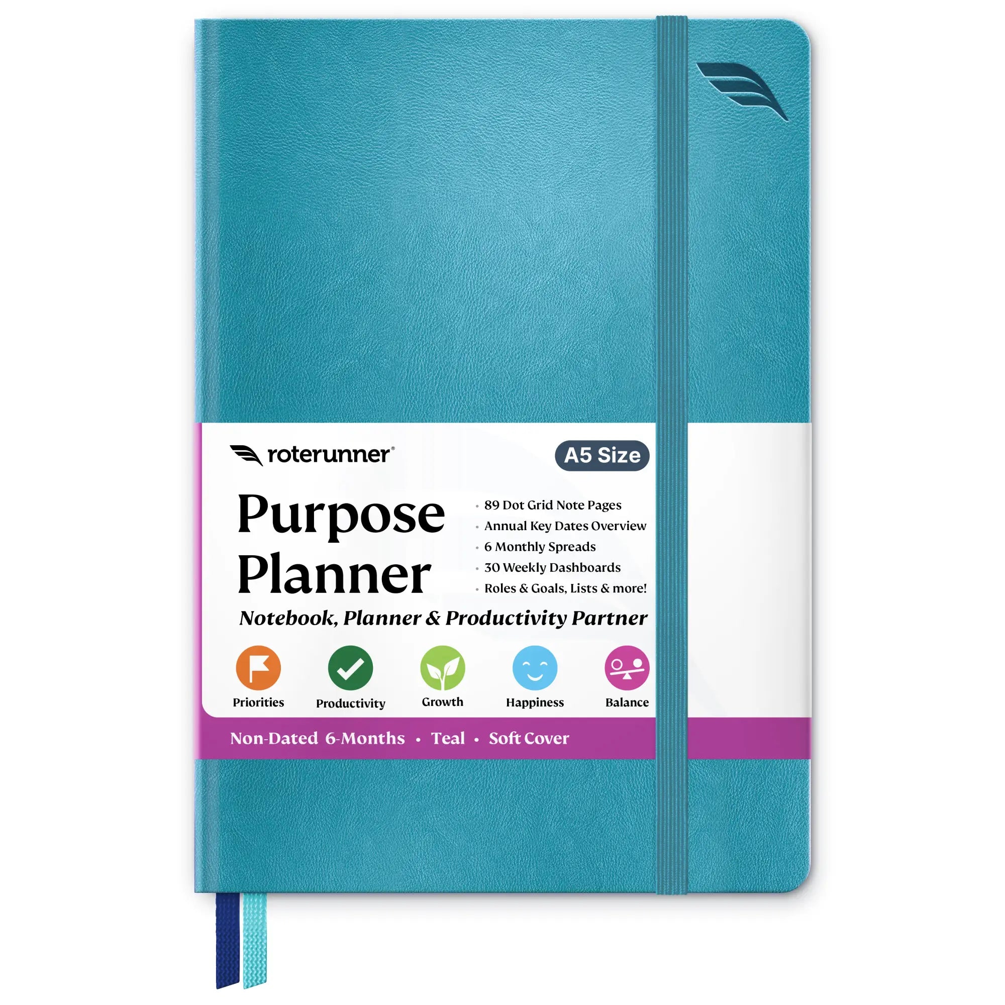 Purpose Planner A5 - #cover_soft #color_teal