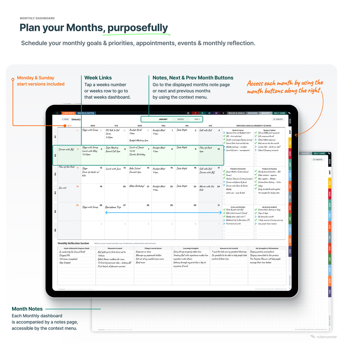 2026 Digital Planner – Interactive PDF for iPad/Tablet | Roterunner