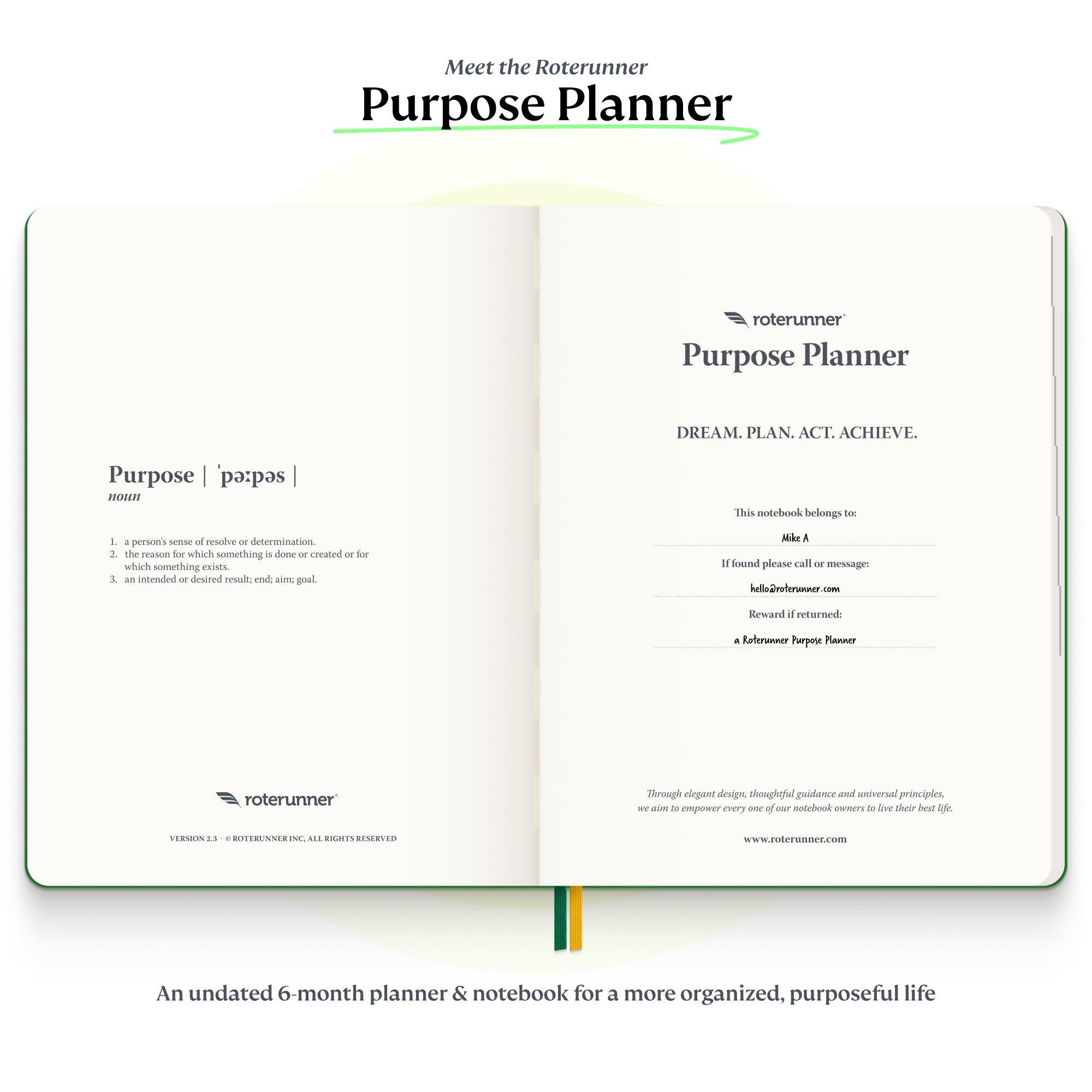 Planner | Choose Your Start Month | Weekly Planner | Hourly Planner | outlet Custom Planner | Personal Planner | Life Planner | Follow Your Dreams